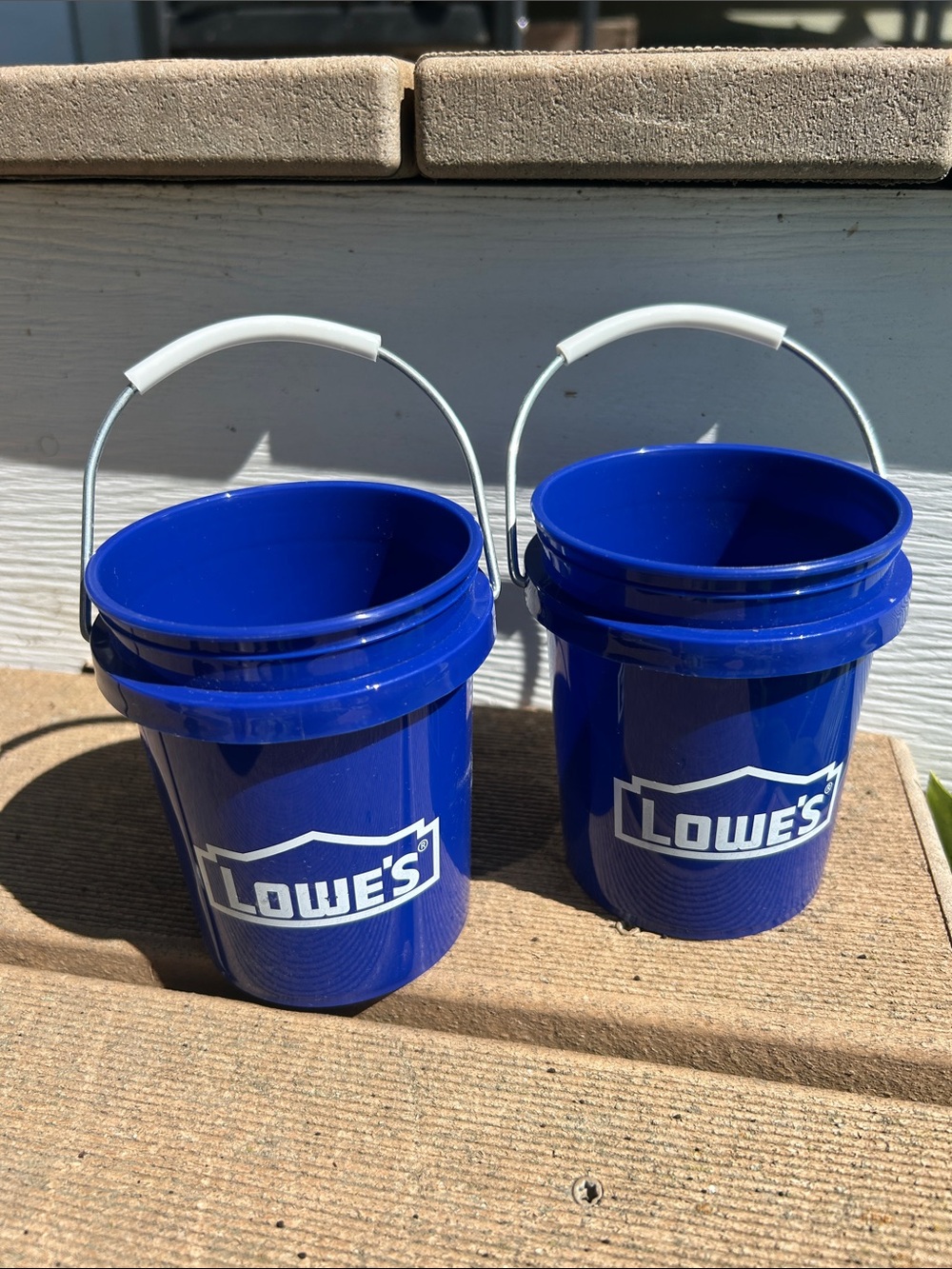 Lowe's Mini Blue Buckets
Set of 2 Mini Buckets
New, never used.